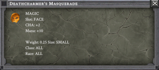 DEATHCHARMER'S MASQUERADE item card